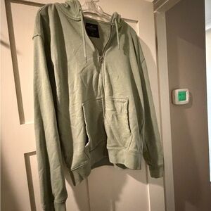 Hollister Green Zip-Up Hoodie
